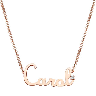 Personalized Script Name with Birthstone Accent Necklace