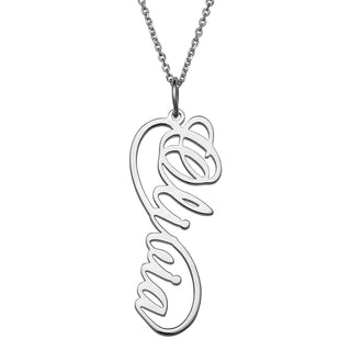 Sterling Silver Script Name Infinity Necklace