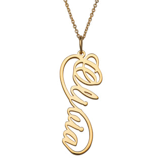 14K Gold over Sterling Script Name Infinity Necklace