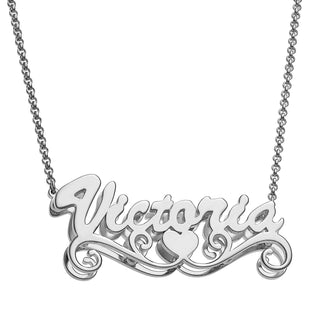 Personalized Sterling Silver Double Nameplate Necklace