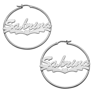 Personalized Nameplate Hoop Earrings