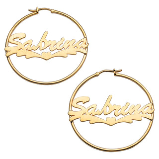 Personalized Nameplate Hoop Earrings