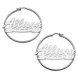 Personalized Nameplate Hoop Earrings