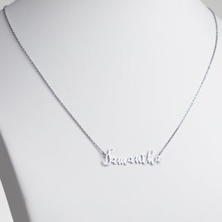 Stainless Steel Fancy Script Name Necklace