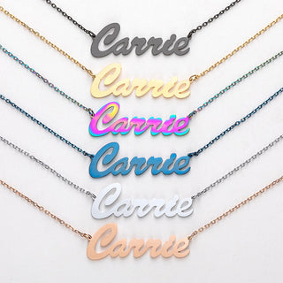 Stainless Steel Hollywood Script Name Necklace