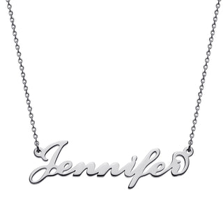 Silver Plated Script Name Necklace