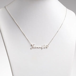 Silver Plated Script Name Necklace