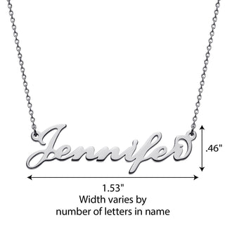 Silver Plated Script Name Necklace