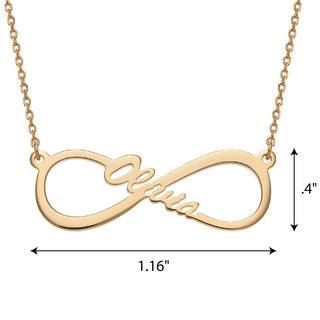 14K Gold Plated Personalized Infinity Name Necklace