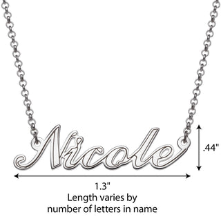 Script Name with Outline Necklace