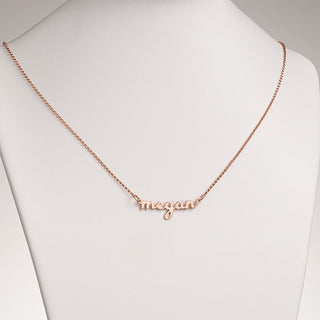 14K Rose Gold Plated Script Lowercase Name Necklace