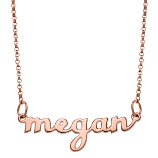 14K Rose Gold Plated Script Lowercase Name Necklace