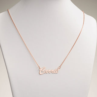 14K Rose Gold Plated Script Name Necklace