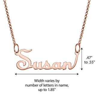 14K Rose Gold Plated Script Name Necklace