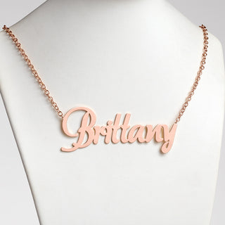 Outrageous oversized 14K Rose Gold Plated Name Necklace