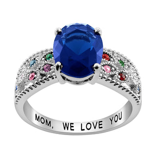 Mother's Oval Family Birthstone Ring