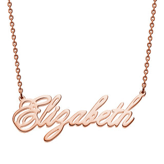 14K Rose Gold over Sterling Script Name Necklace