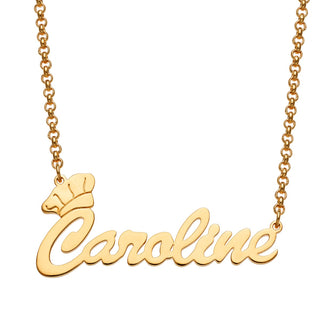 14K Gold Plated Name Necklace with Chef Hat