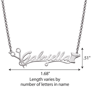 Silver Plated Seamstress Name Necklace