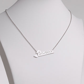 Silver Plated Artist Name Necklace