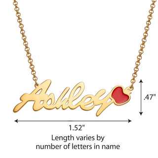 14K Gold Plated Teacher Name Necklace