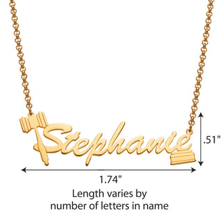 14K Gold Plated Lawyer Name Necklace