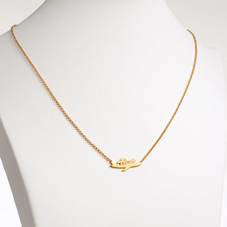 14K Gold Plated Airplane Name Necklace