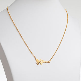 14K Gold Plated Cosmetology Cutout Name Necklace