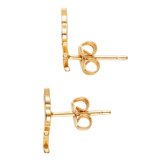 14K Gold Plated Name with Heart Crawler Earrings