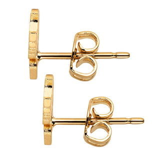 14K Gold Plated Old English Script Name Crawler Earrings