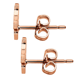 14K Rose Gold Plated Old English Script Name Crawler Earrings