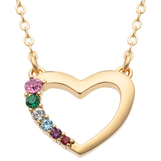 14K Gold Plated Love Journey Birthstone Necklace