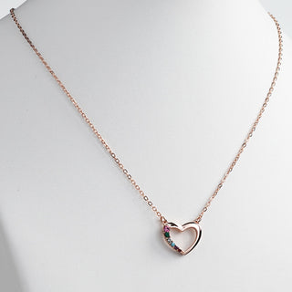 14K Rose Gold Plated Love Journey Birthstone Necklace