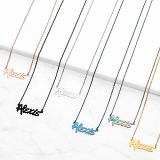 Stainless Steel Bold Name Necklace