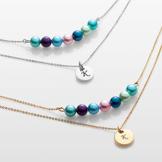 Birth Pearl Personalized Layered Necklace