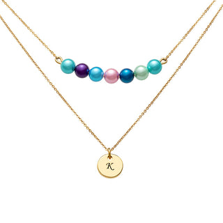 Birth Pearl Personalized Layered Necklace