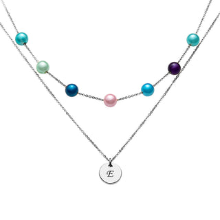 Birth Pearl Personalized Layered Necklace