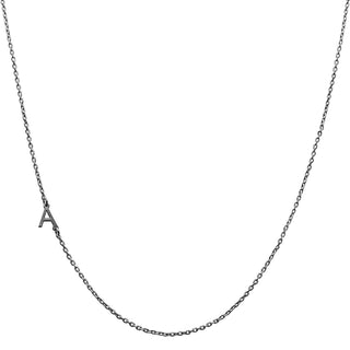 Stainless Steel Mini Initial Asymmetrical Station Necklace