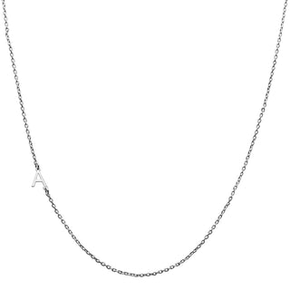 Stainless Steel Mini Initial Asymmetrical Station Necklace