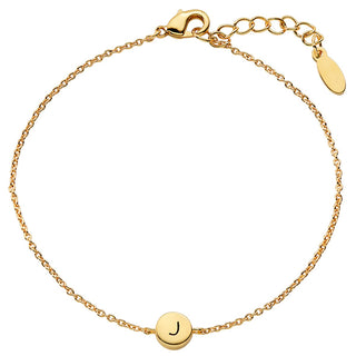 Dainty Circle Initial Station Bracelet