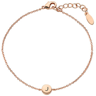 Dainty Circle Initial Station Bracelet