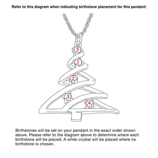 Birthstone Christmas Tree Necklace