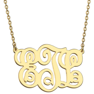 Sterling Silver Classic Monogram Necklace - Medium