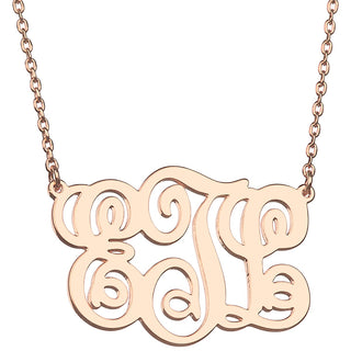 Sterling Silver Classic Monogram Necklace - Medium