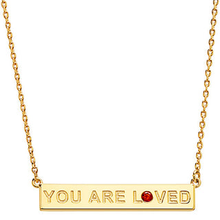 YOU ARE LOVED Birthstone Empowerment Necklace