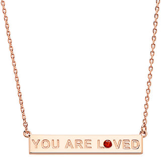 YOU ARE LOVED Birthstone Empowerment Necklace