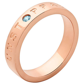 UNSTOPPABLE 14K Rose Gold Plated Birthstone Empowerment Ring