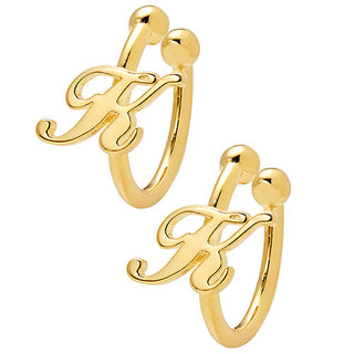 Script Initials Ear Cuffs