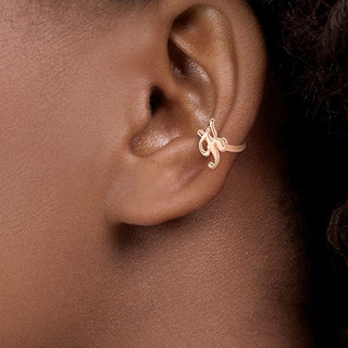 Script Initials Ear Cuffs