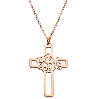 Mongram Cross Necklace